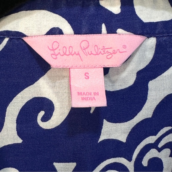 Lilly Pulitzer Captiva Tunic Cover-Up Spectrum Blue Tide Pools Small - Picture 6 of 9